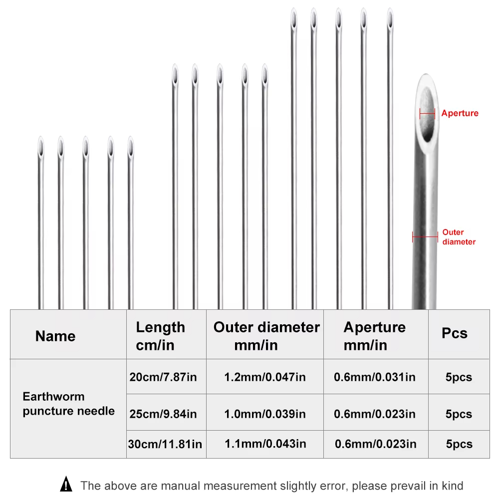 Fishing Equipment Basics - Earthworm Hooking Needle Stainless Steel Earthworm