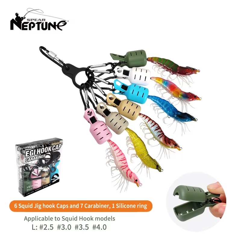 Fishing Equipment Basics - 6pcs Colorful Squid Jig Hook Cap