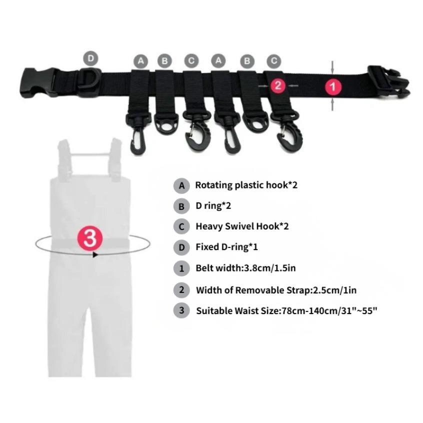 1Pcs Adjustable Wading Belts F - đánh giá và giá Fishing Equipment Basics